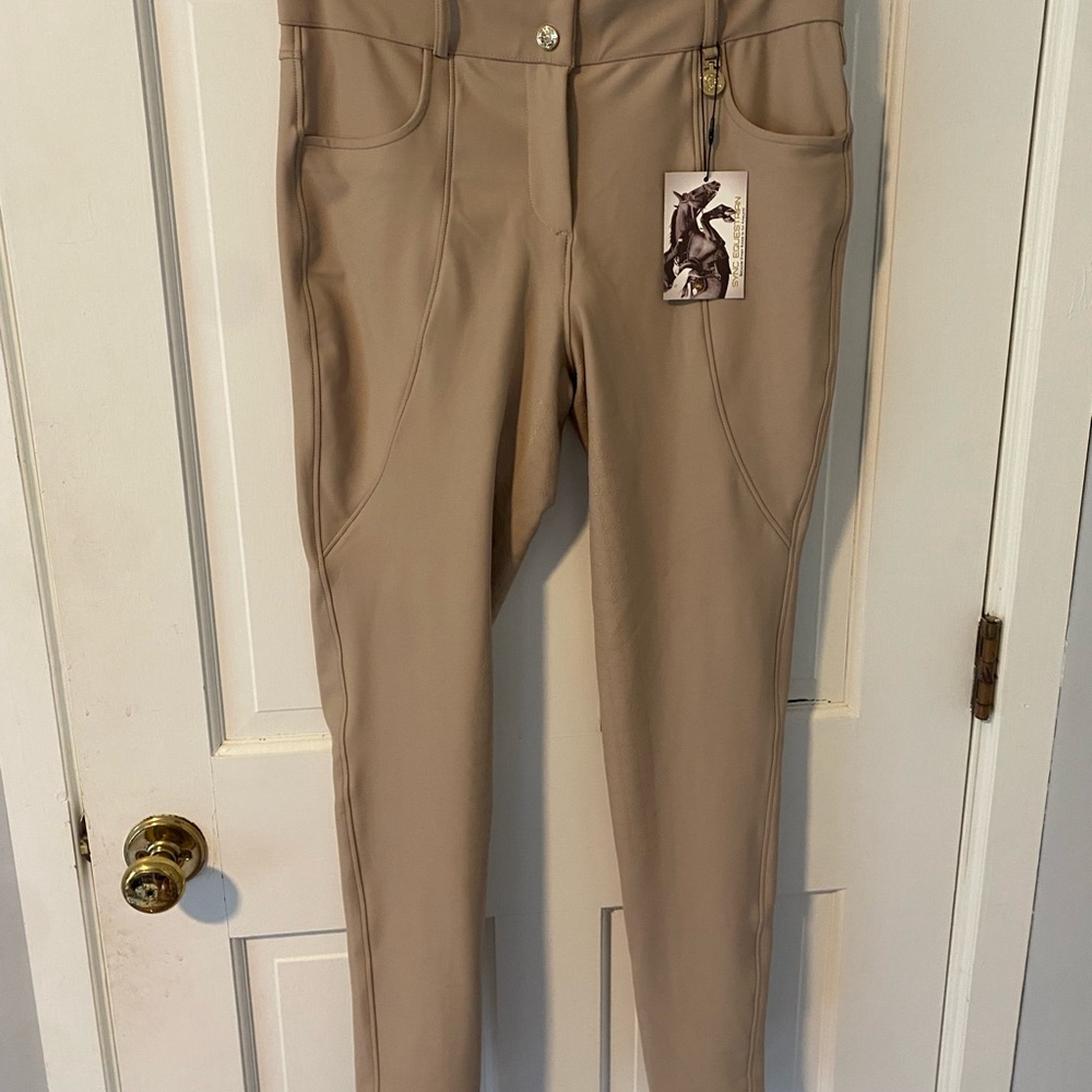 SYNC Equestrian Opaque Competition Breeches. Ladies Size Large. NWT!